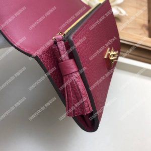 LV Croisette Wallet Damier canvas w/ grained leather Lie De Vin - Image 7