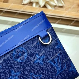LV Discover Pochette K45 Taiga Monogram Navy Blue - Image 9