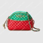 Gucci Laminated Leather Mini Bag Red And Green