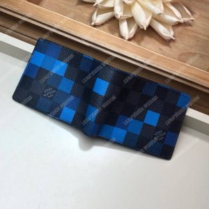 LV Slender Wallet Damier Graphite Pixel Blue - Image 4