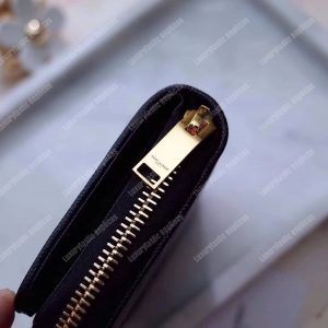 Saint Laurent Compact Zip Around Wallet Black Grain De Poudre - Image 7