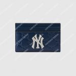 Gucci Card Case With NY Yankees Patch Royal Blue
