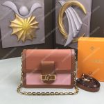 LV Mini Dauphine Taurillon Leather Bruni / Strawberry Milk