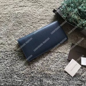 LV Brazza Wallet Epi Leather Navy Blue - Image 5
