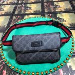 Gucci GG Supreme Black Flap Belt Bag