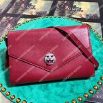 Gucci Medium Leather Shoulder Bag Red