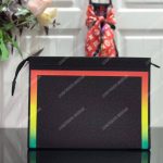 LV Abloh Pochette Voyage MM Taiga Leather