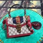 Gucci Sylvie GG Supreme Canvas Mini Bag Red