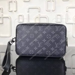 LV Kasai Clutch Monogram Eclipse - Image 4