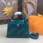LV Capucines BB Crocodilien Brillant Cactus