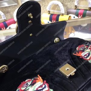 Gucci GG Marmont Medium Velvet Bag Dragon - Image 5