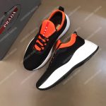 Prada Mesh And Neoprene Sneakers Orange