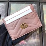 Gucci GG Marmont Card Case Dusty Pink