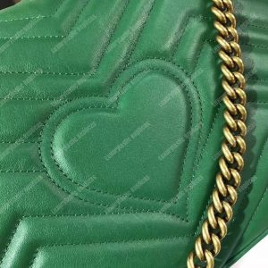 Gucci GG Marmont Medium Matelasse Shoulder Bag Emerald Green - Image 5