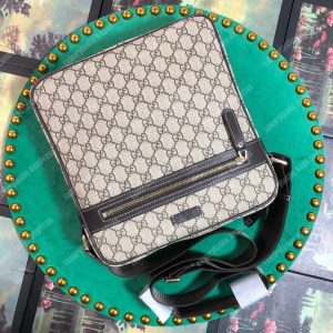Gucci GG Supreme Canvas Messenger Bag Brown - Image 8