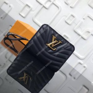 LV New Wave Zipped Compact Wallet Black - Image 4