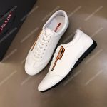 Prada Nappa Leather Sneakers White/Orange
