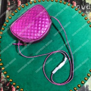 Gucci Laminated Leather Mini Bag Purple - Image 4