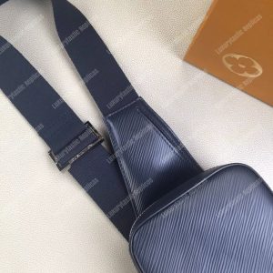 LV Geronimos Messenger Bag Epi Leather Navy Blue - Image 4