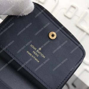 LV New Wave Zipped Compact Wallet Black - Image 5