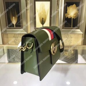 Gucci GG Marmont Stylish Striped Canvas Bag Green - Image 9