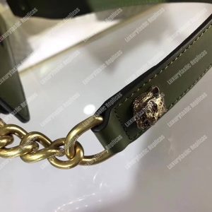 Gucci GG Marmont Stylish Striped Canvas Bag Green - Image 4