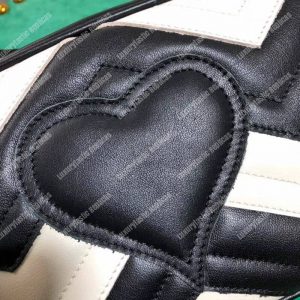 Gucci GG Marmont Small Matelassé Shoulder Bag Black and White - Image 4