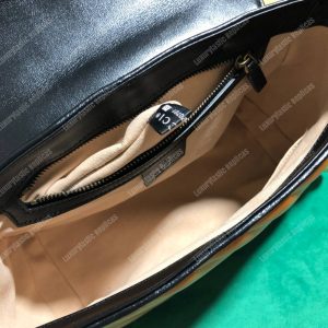 Gucci GG Marmont Small Top Handle Bag Cognac Matelassé - Image 9