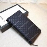 Gucci GG Micro Guccissima Zip Around Wallet Black