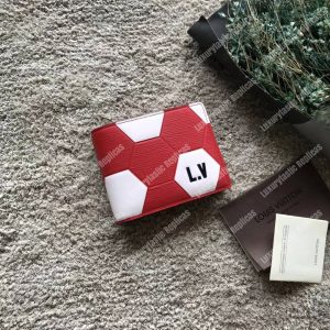 LV Slender Wallet Epi Leather Hexagon Red - Image 5