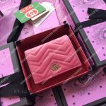 Gucci GG Marmont Card Case Velvet Pink
