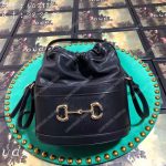 Gucci 1955 Horsebit Bucket Bag Black