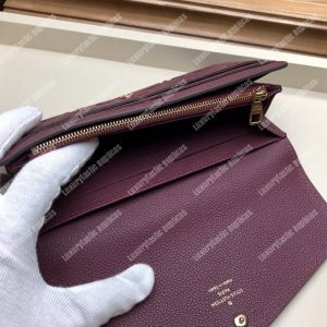 LV Sarah Wallet Monogram Empreinte Leather Raisin Purple - Image 7
