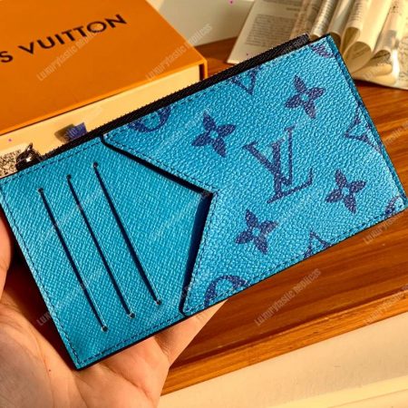 LV Coin Card Holder Blue - Image 3