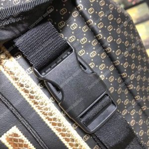 Gucci Dapper Dan Backpack With Gold GG Pattern - Image 4