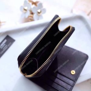 Saint Laurent Compact Zip Around Wallet Black Grain De Poudre - Image 3