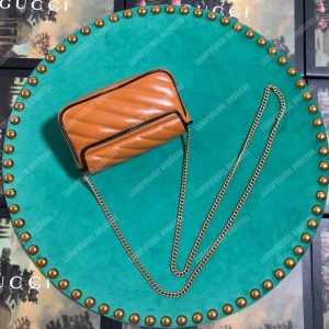 Gucci GG Marmont Super Mini Bag Cognac Matelassé - Image 3