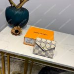 LV Zoe Wallet Damier Azur Rose Ballerine Pink