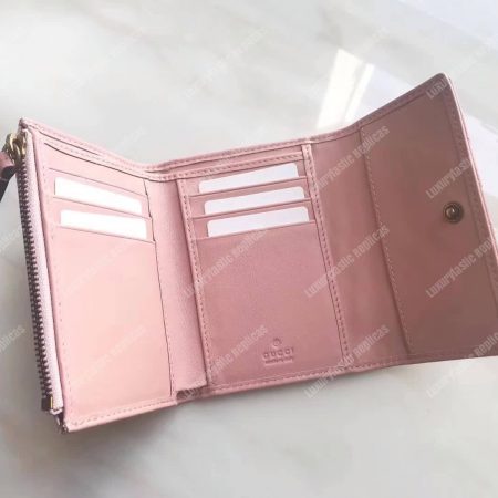 Gucci GG Marmont Matelassé Wallet Baby Pink - Image 5