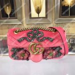 Gucci GG Marmont Embroidered Velvet Mini Bag Ribbon