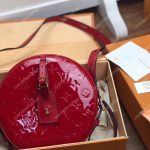 LV Boite Chapeau Souple Monogram Vernis Leather Rouge