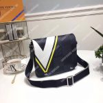 LV District PM Messenger Bag Damier Cobalt Canvas Yellow