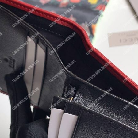 Gucci GG Marmont Card Case Wallet Black Beige - Image 6