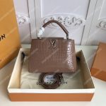 LV Capuccines BB Crocodilien Mat Taupe