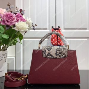 LV Capucines BB Taurillon Python Bordeaux - Image 4