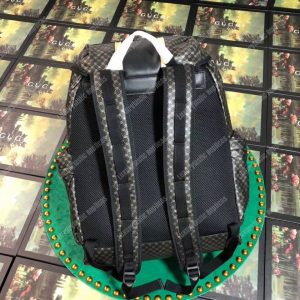 Gucci Dapper Dan Backpack With Gold GG Pattern - Image 7