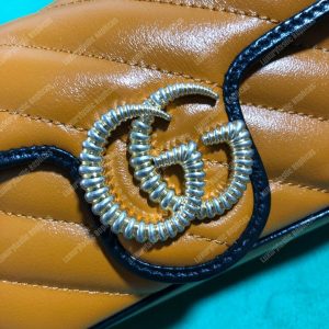 Gucci GG Marmont Super Mini Bag Cognac Matelassé - Image 5