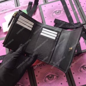 Gucci GG Marmont Velvet Flap Wallet Black - Image 6