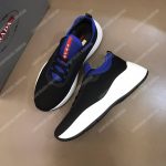 Prada Mesh And Neoprene Sneakers Blue