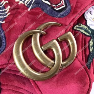Gucci GG Marmont Medium Velvet Bag Angry Cat - Image 7